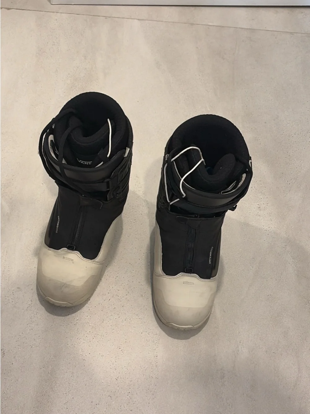 Vans Black and White Snow Boots